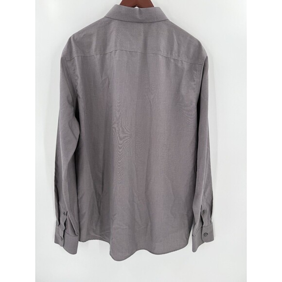 Untuckit Shirt Men's Gray Sanglovese XXLARGE Slim Fit Button Up Wrinkle Free EUC - Picture 3 of 12